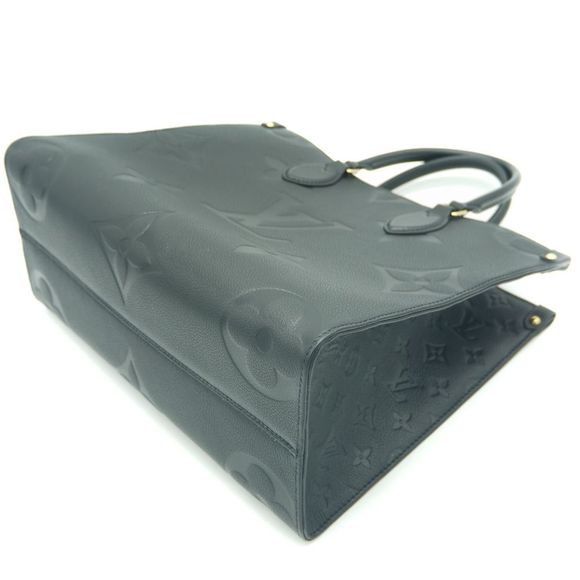 Louis Vuitton Tote Bag On The Go Monogram Emplant Leather Noir MM Shoulder Bag - Picture 4 of 9